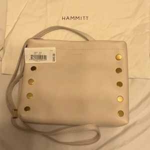 NWT Hammitt soft pebbled leather in calla lily white with brushed gold hardware